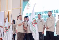 Nasri Abubakar saat dilantik sebagai Ketua DPC HKTI Kota Ternate, Senin (21/9/2026).