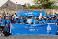 Wali Kota Tauhid didampingi Kepala Dinas Pemuda dan Olahraga (Dispora) Kota Ternate, Sutopo Abdullah, serta sejumlah komunitas lari lokal.