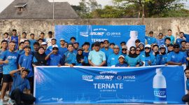 Wali Kota Tauhid didampingi Kepala Dinas Pemuda dan Olahraga (Dispora) Kota Ternate, Sutopo Abdullah, serta sejumlah komunitas lari lokal.