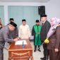 Wali Kota Ternate H. M. Tauhid Soleman saat melantik 11 pejabat di lingkungan Pemerintah Kota Ternate, Kamis (1/10/2026).